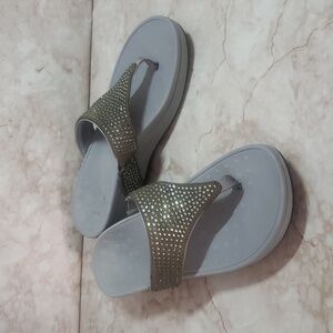 Fitflop Women's Green  Embellished Sandals Size  7